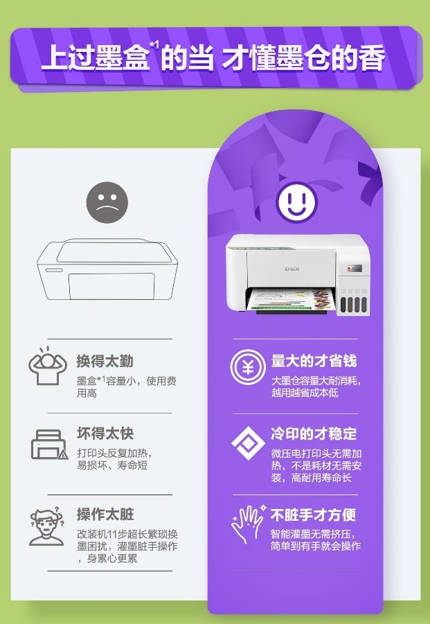 KAIYUN还在用墨盒式打印机？爱普生喊你以旧换新啦！(图1)