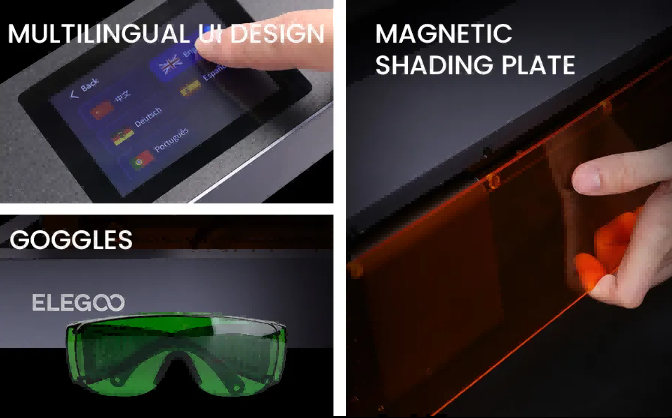 千元级激光雕刻机+升级版超大尺寸光固化3D打印机！ELEGOO爱乐酷新品上市KAIYUN(图8)